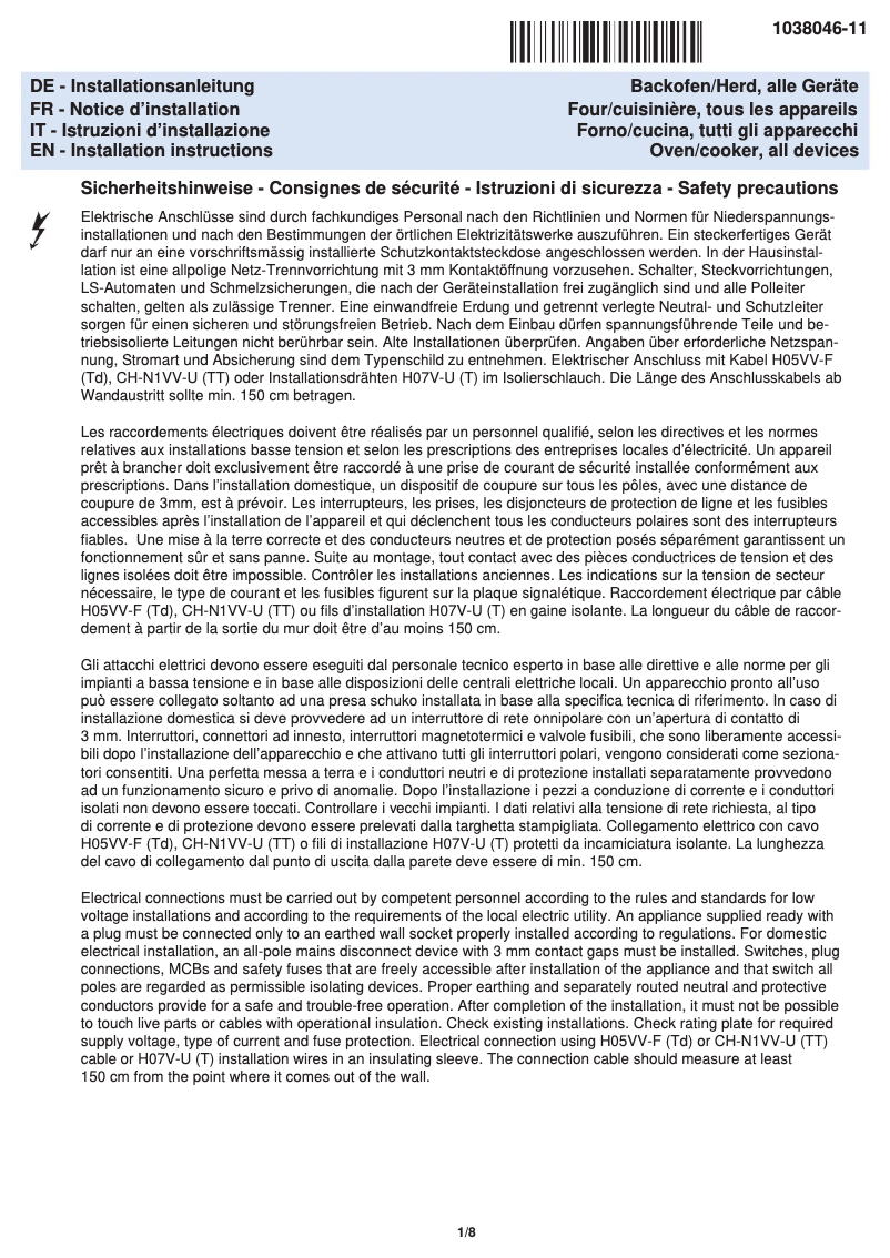 First page image of the manual for Combair V400