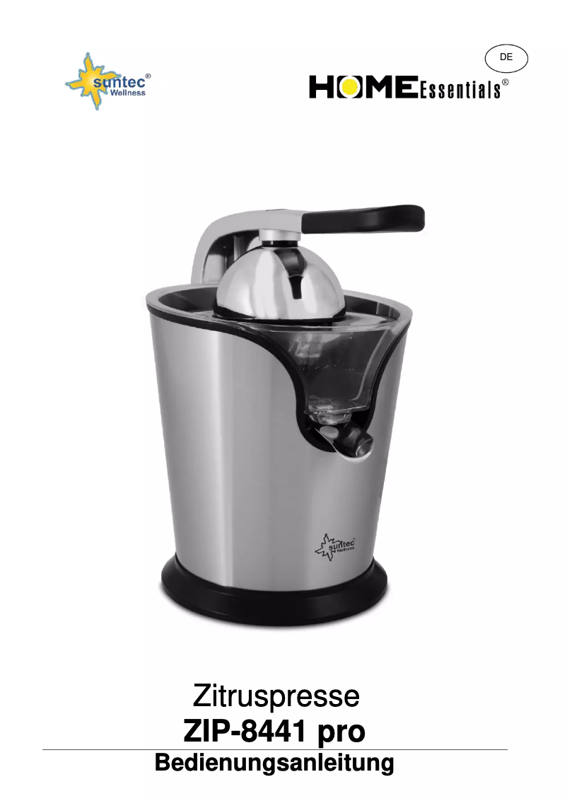 First page image of the manual for ZIP-8441 Pro