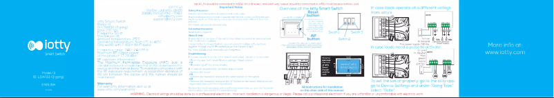 Page 1 of the manual User Manual Iotty Smart Switch LSWI33