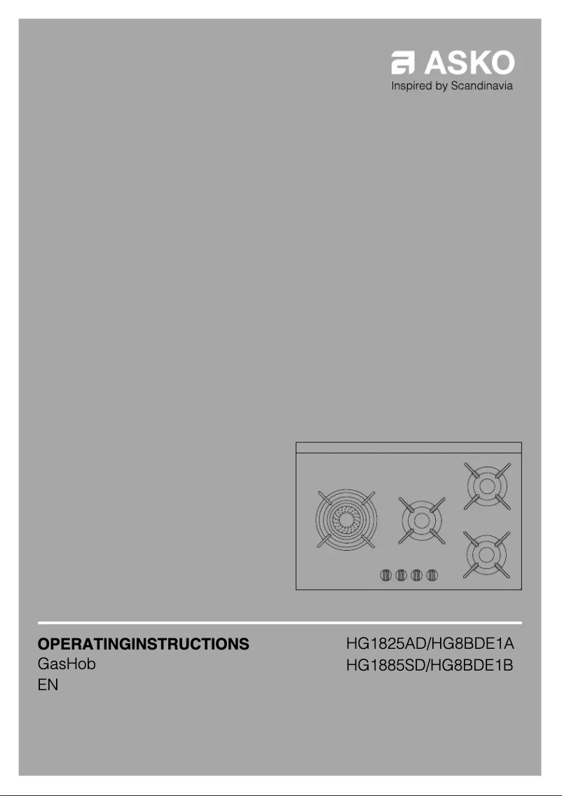 First page image of the manual for HG1825AD