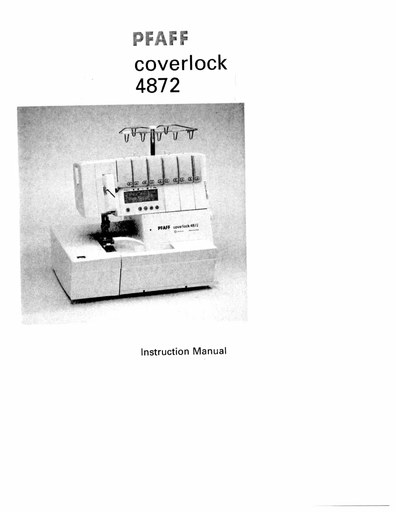 First page image of the manual for coverlock 4872