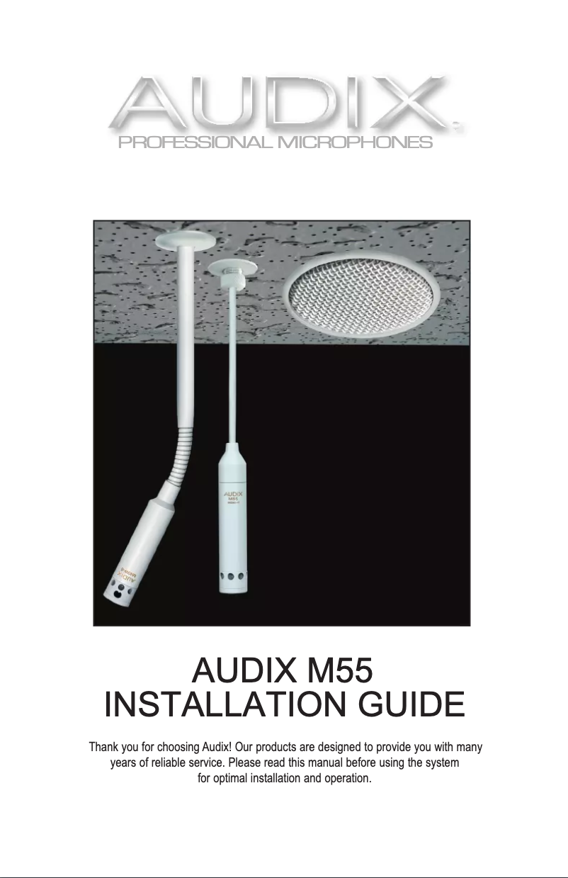 Page 1 of the manual User Manual Audix M55W