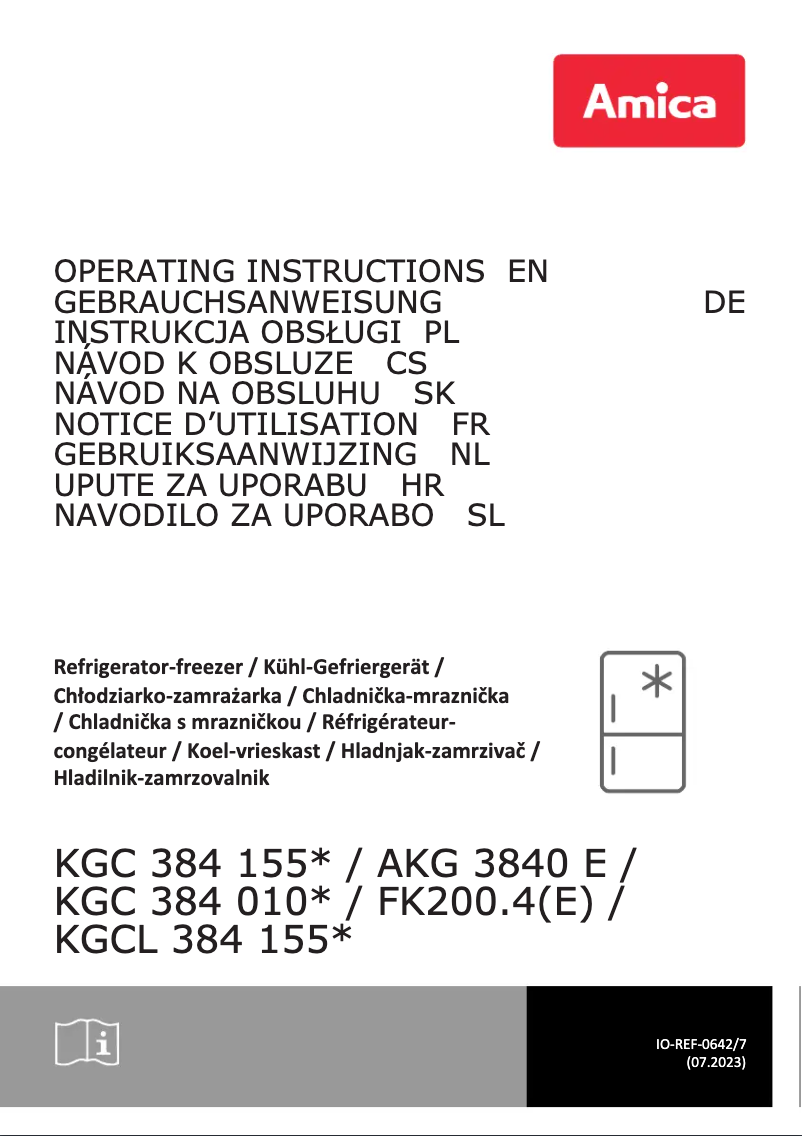 First page image of the manual for KGCL 384 155-1 W