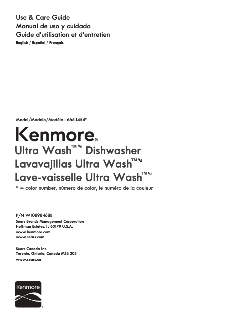 Page 1 of the manual User Manual Kenmore 14545