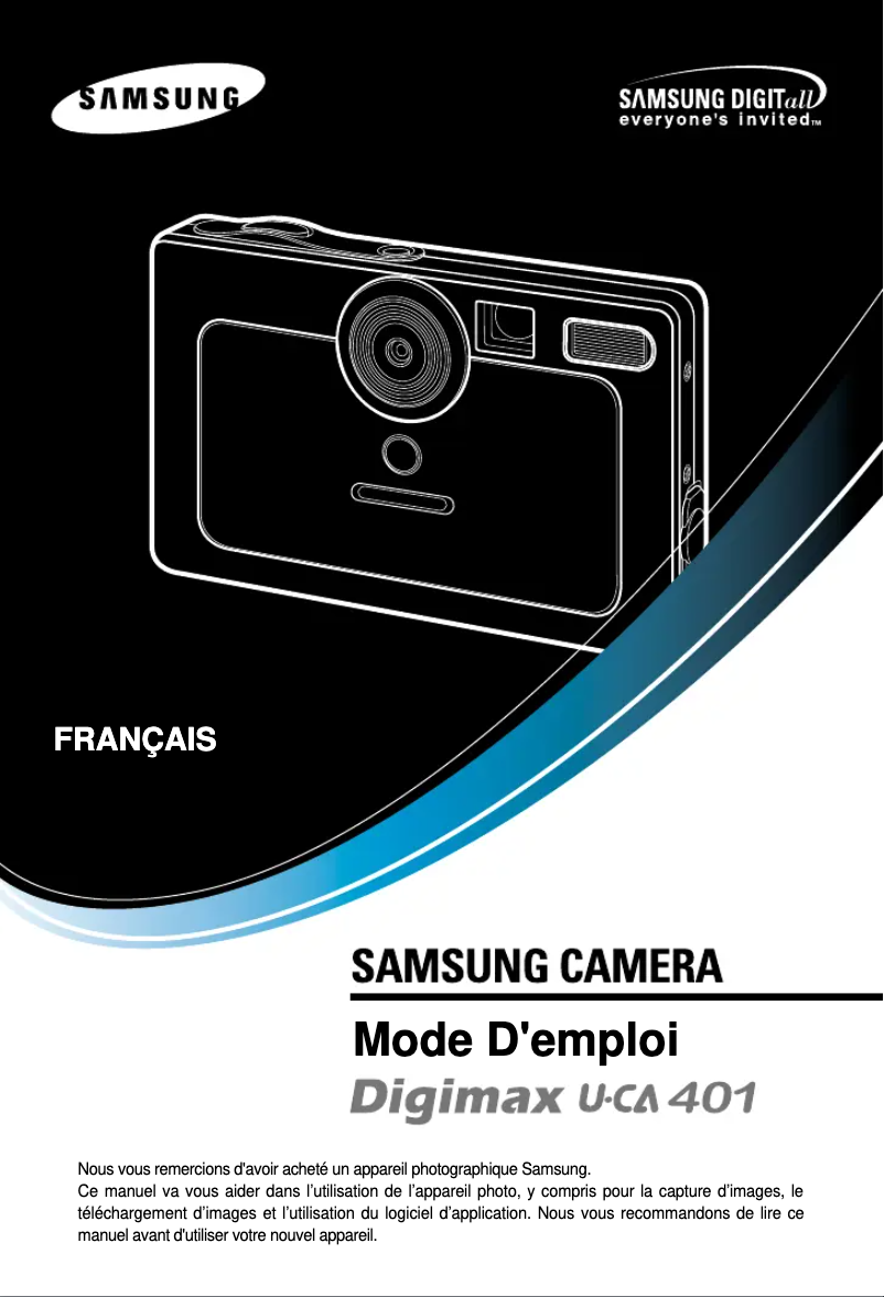 First page image of the manual for Digimax U-CA 401