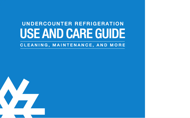 Page 1 of the manual Use and Maintenance Manual Sub-Zero UC-24CI