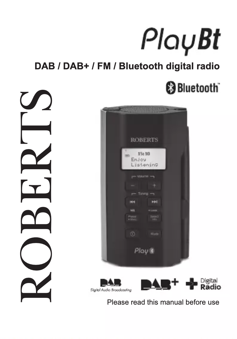 Page 1 of the manual User Manual Roberts Play BT