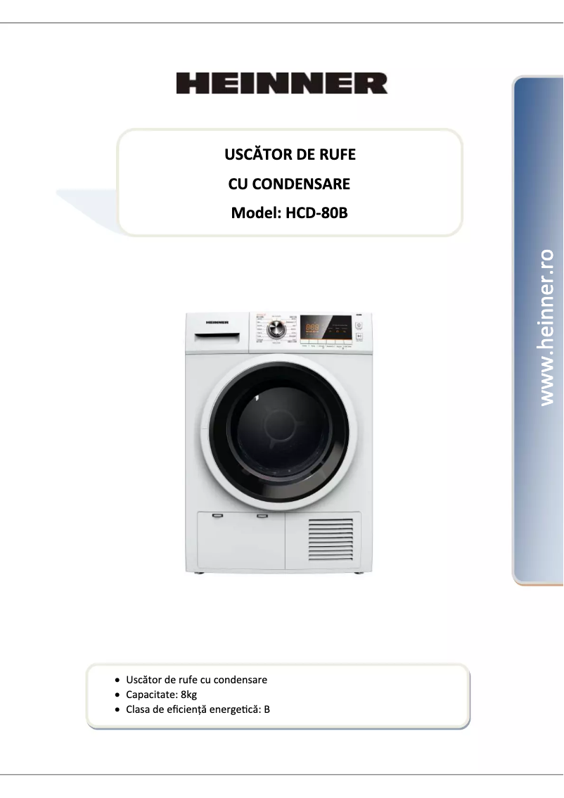 First page image of the manual for HCD-80B