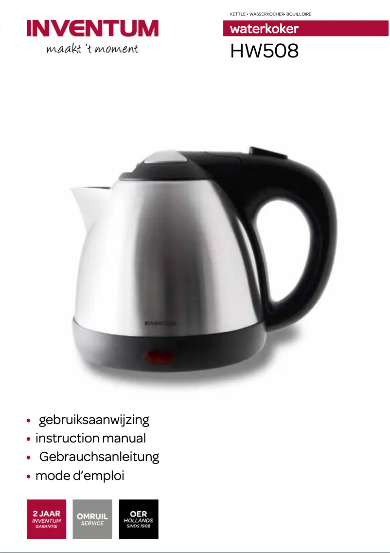 First page image of the manual for HW508