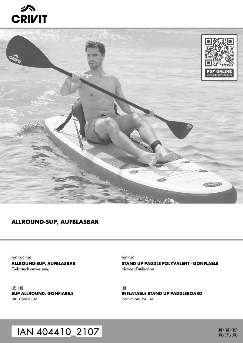 Page 1 of the manual User Manual Crivit IAN 404410