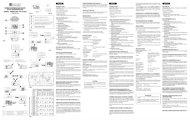 Page 1 of the manual User Manual Oregon Scientific RM983