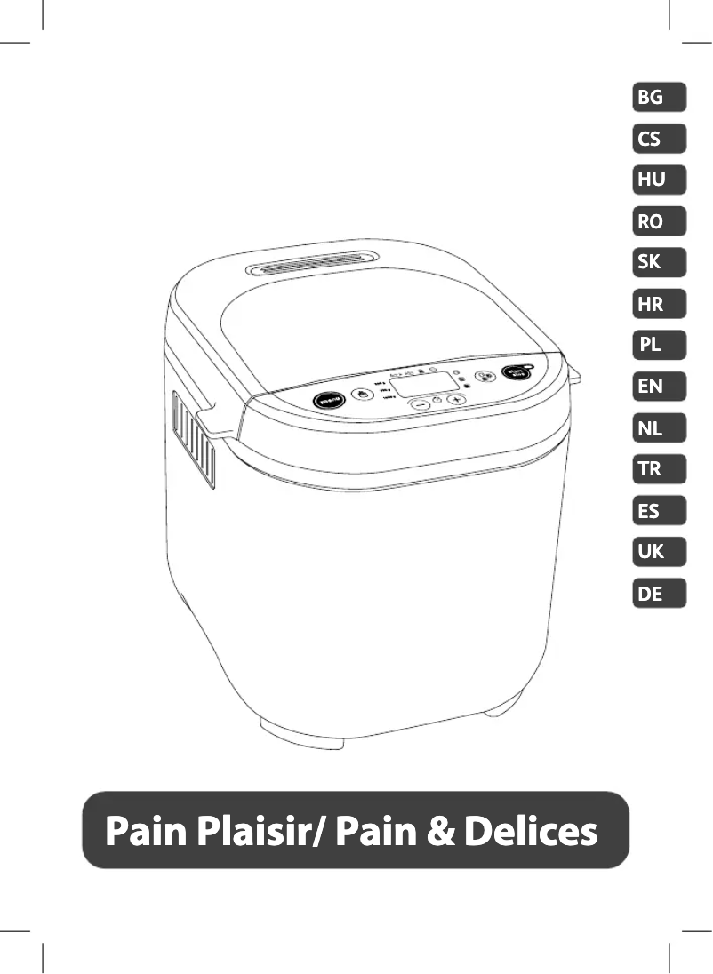 First page image of the manual for Pain & Delice PF240