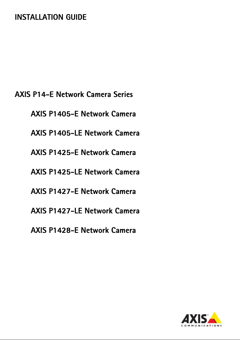 First page image of the manual for P1425-E