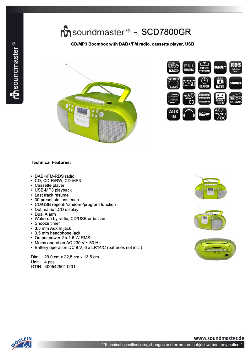 First page image of the manual for SCD7800
