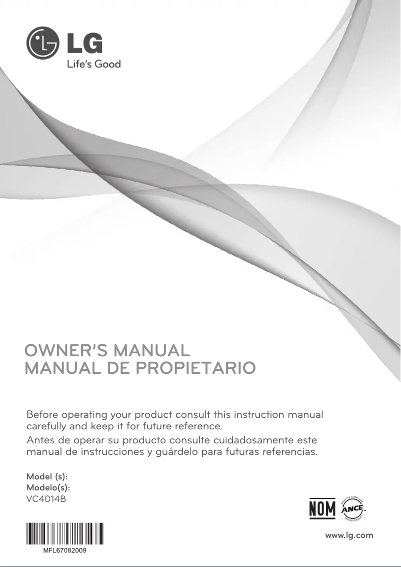 First page image of the manual for VC4014B