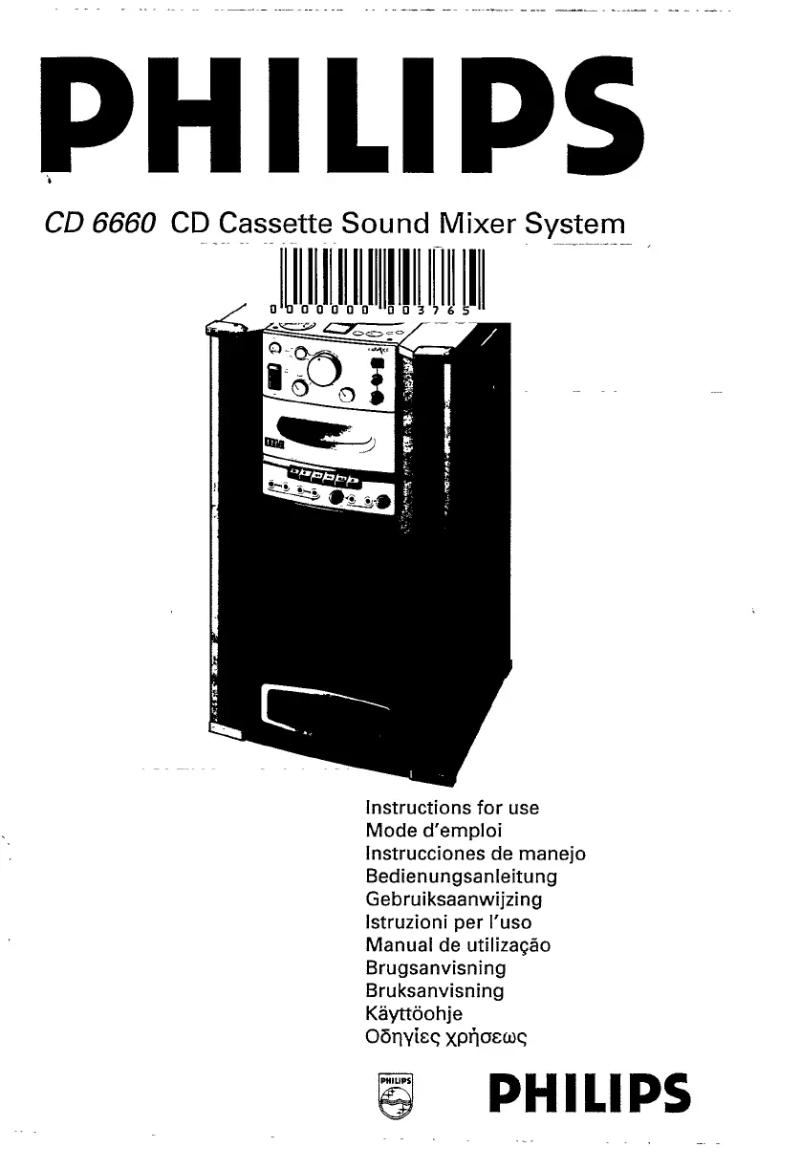 First page image of the manual for CD6660