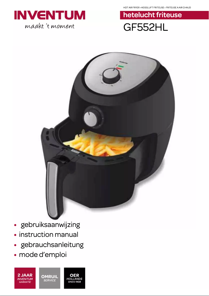 First page image of the manual for GF552HL