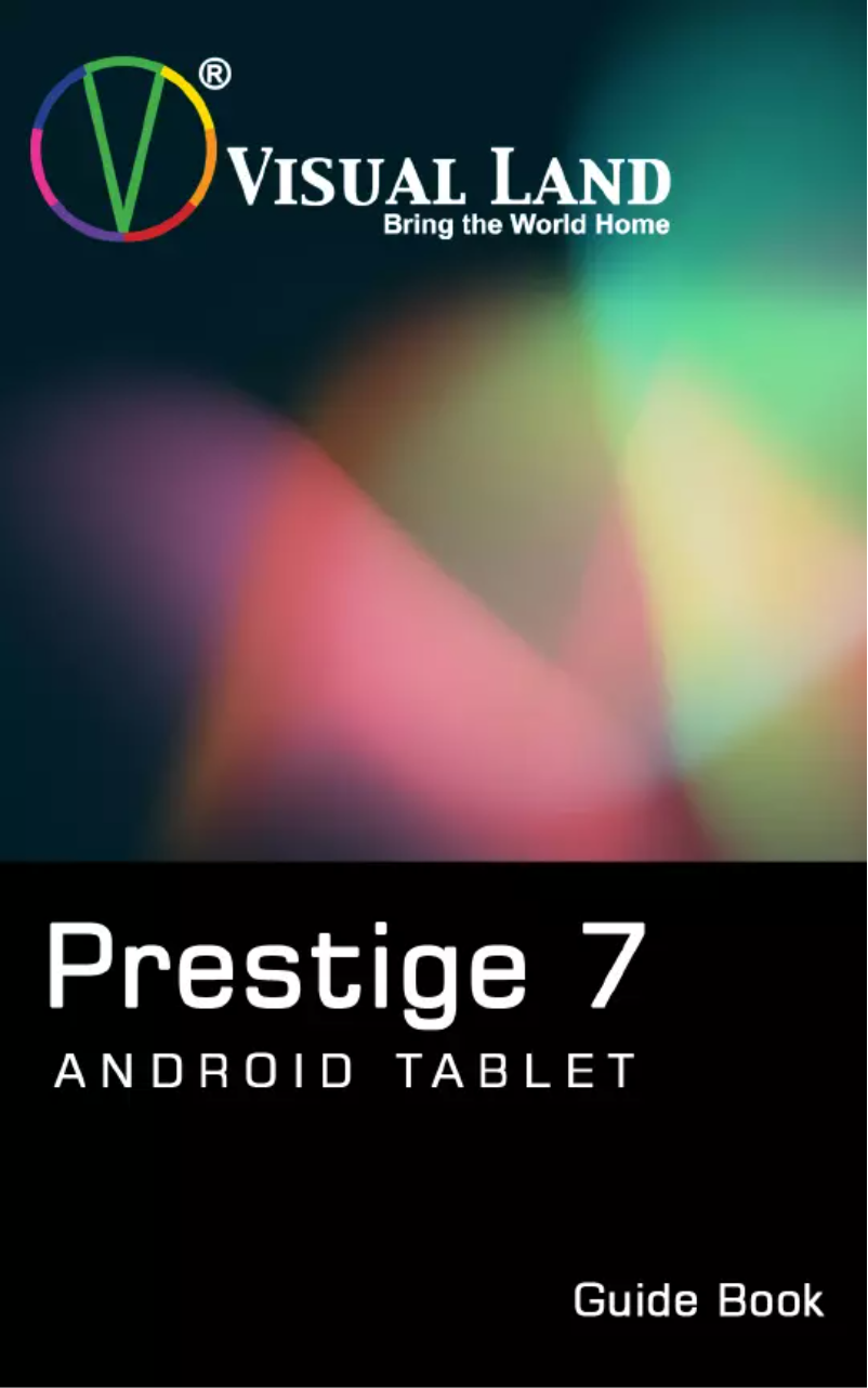 Page 1 of the manual User Manual Visual Land Prestige Pro 7D