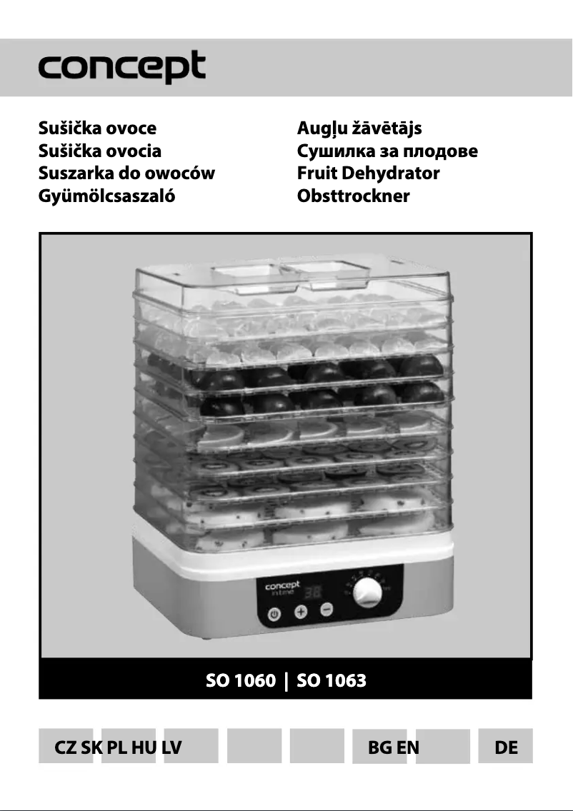 First page image of the manual for SO1063