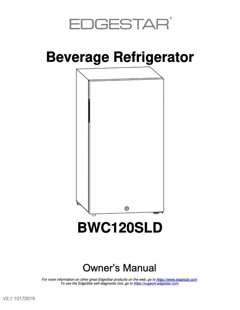 First page image of the manual for BWC120SLD