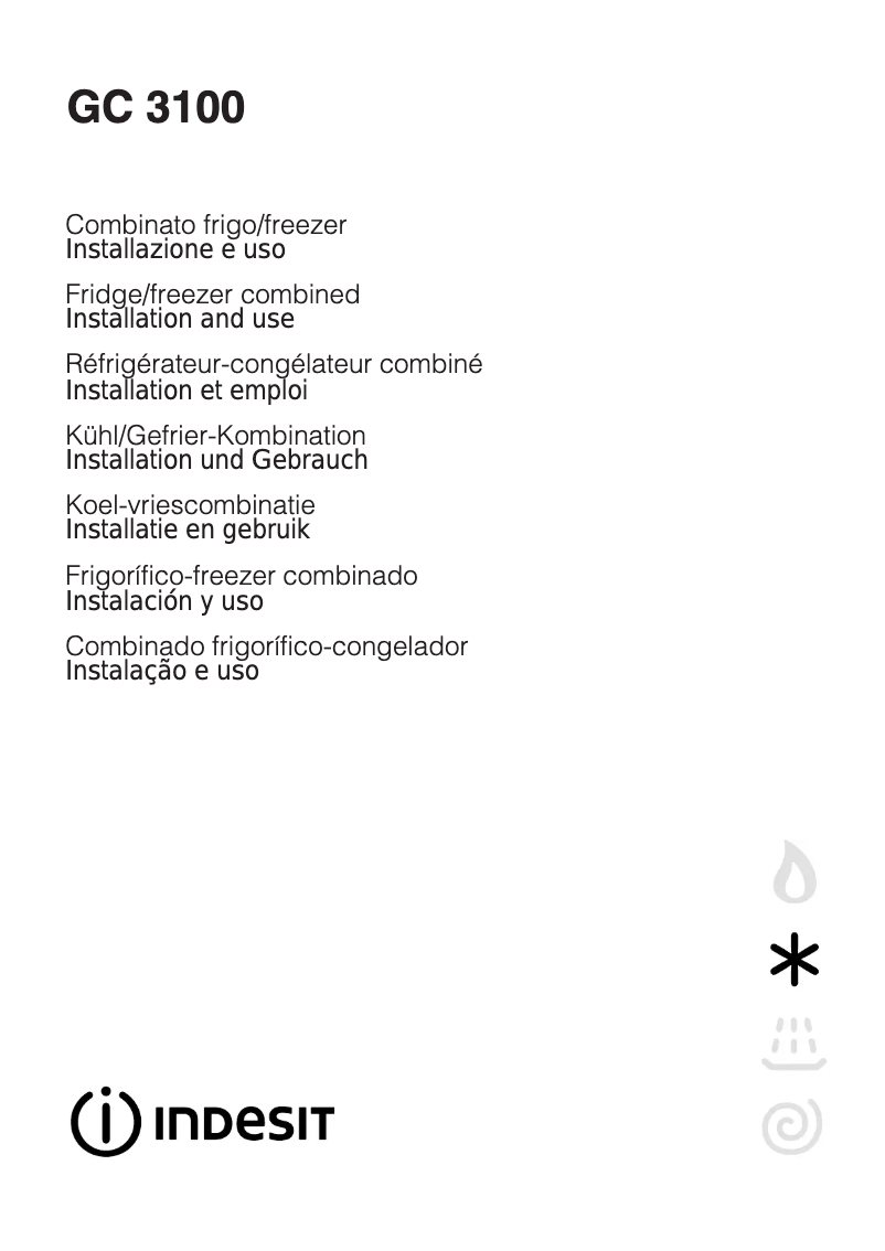 First page image of the manual for IN C 3100 G