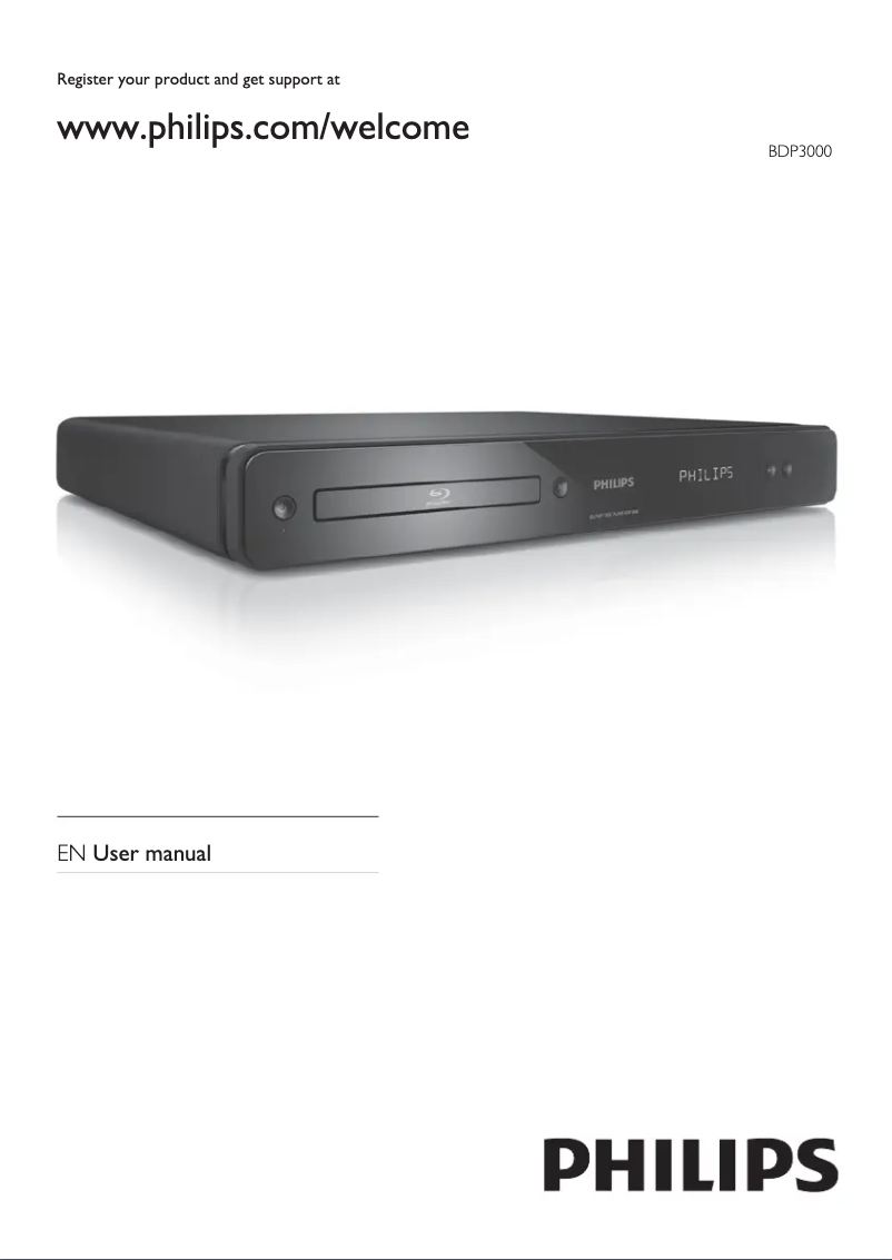 First page image of the manual for BDP3000X