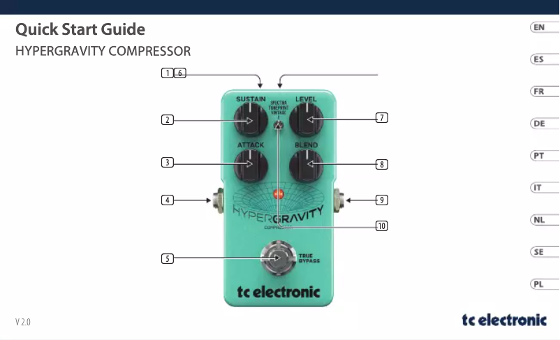 Page 1 of the manual User Manual TC Electronic Hypergravity Compressor