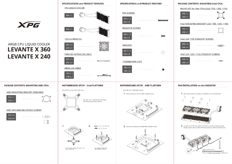 First page image of the manual for Levante X 360