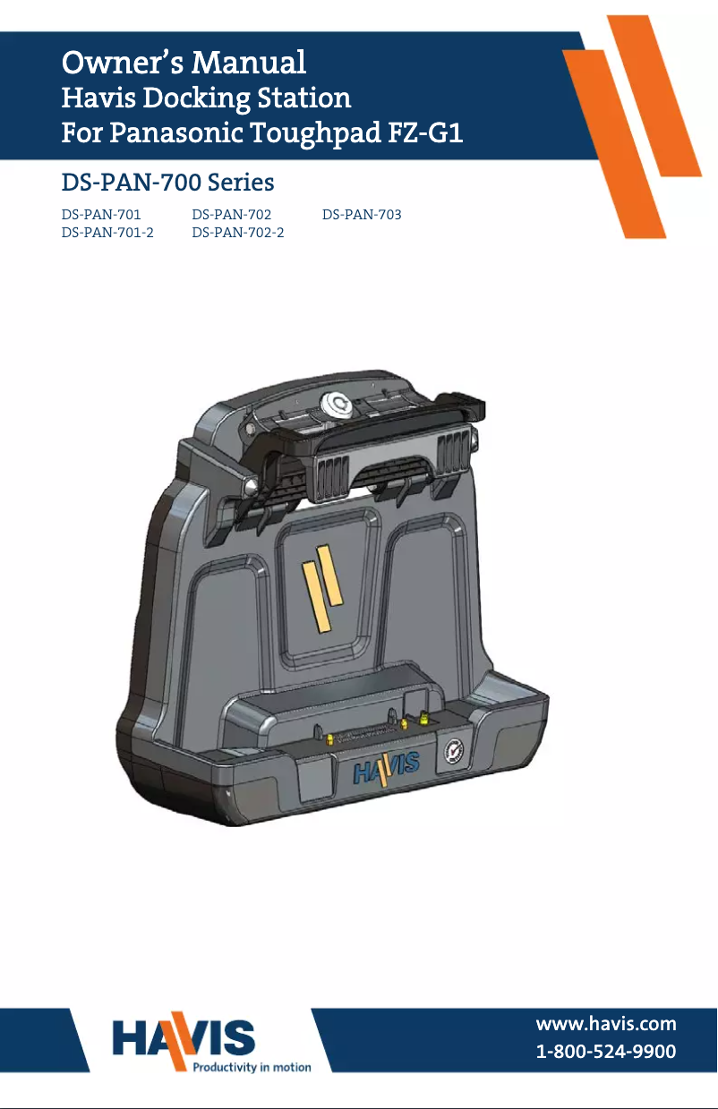 First page image of the manual for DS-PAN-701-2