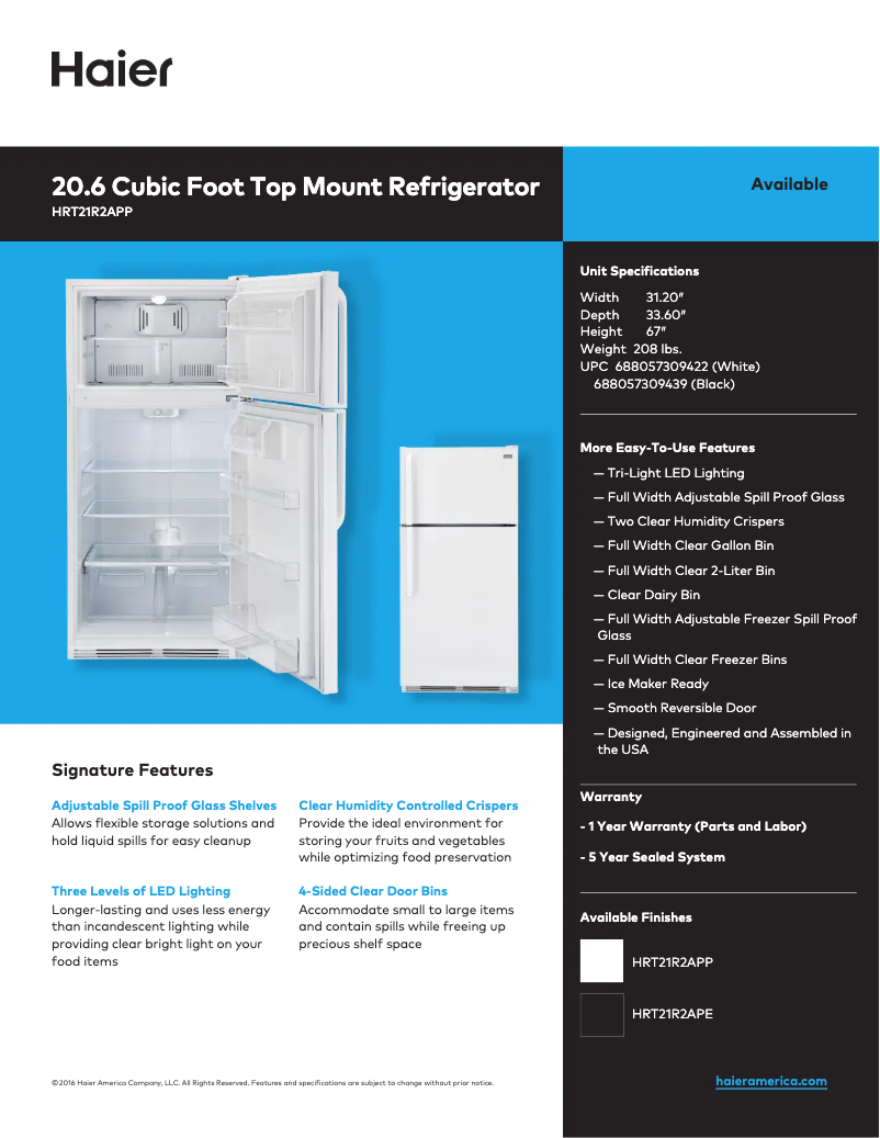 First page image of the manual for HRT21R2APP