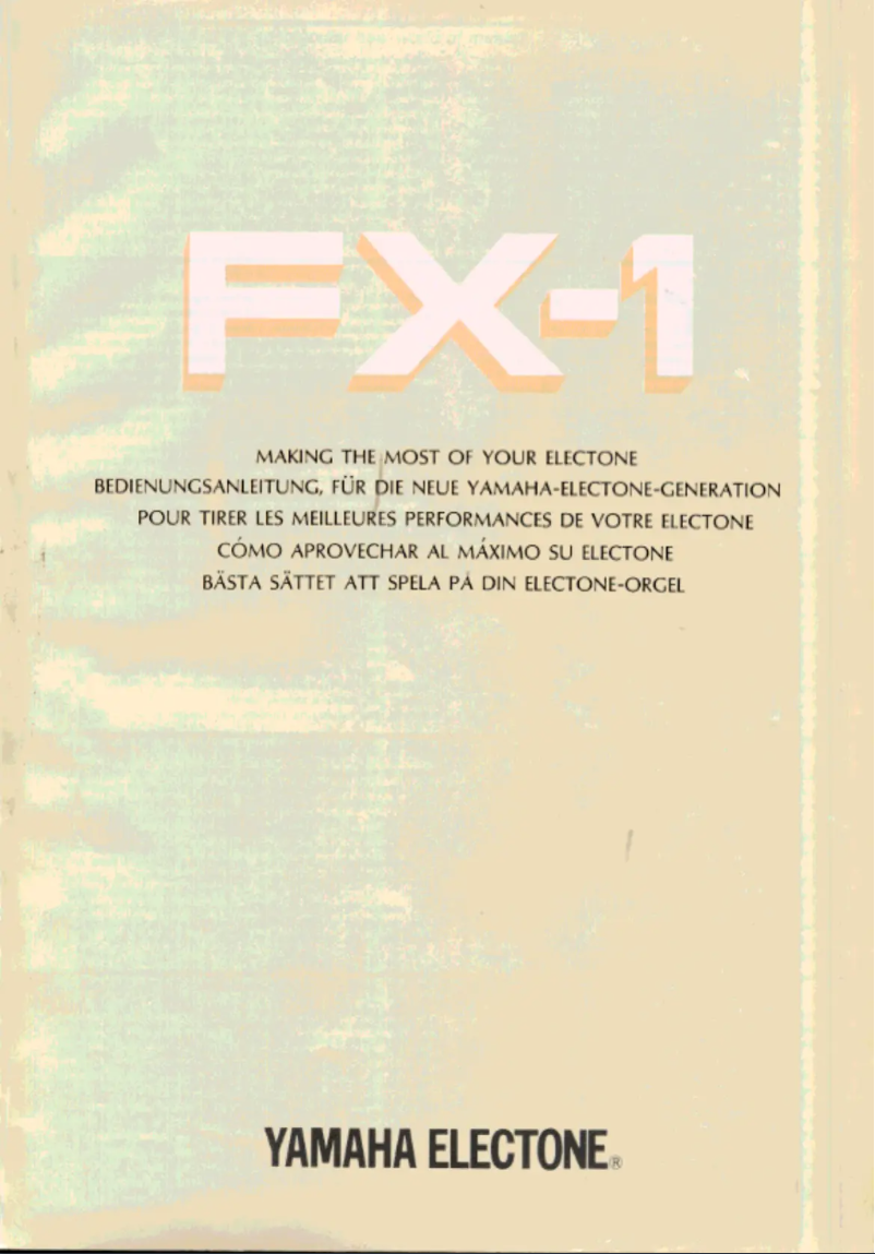Page 1 of the manual User Manual Yamaha Electone FX-1
