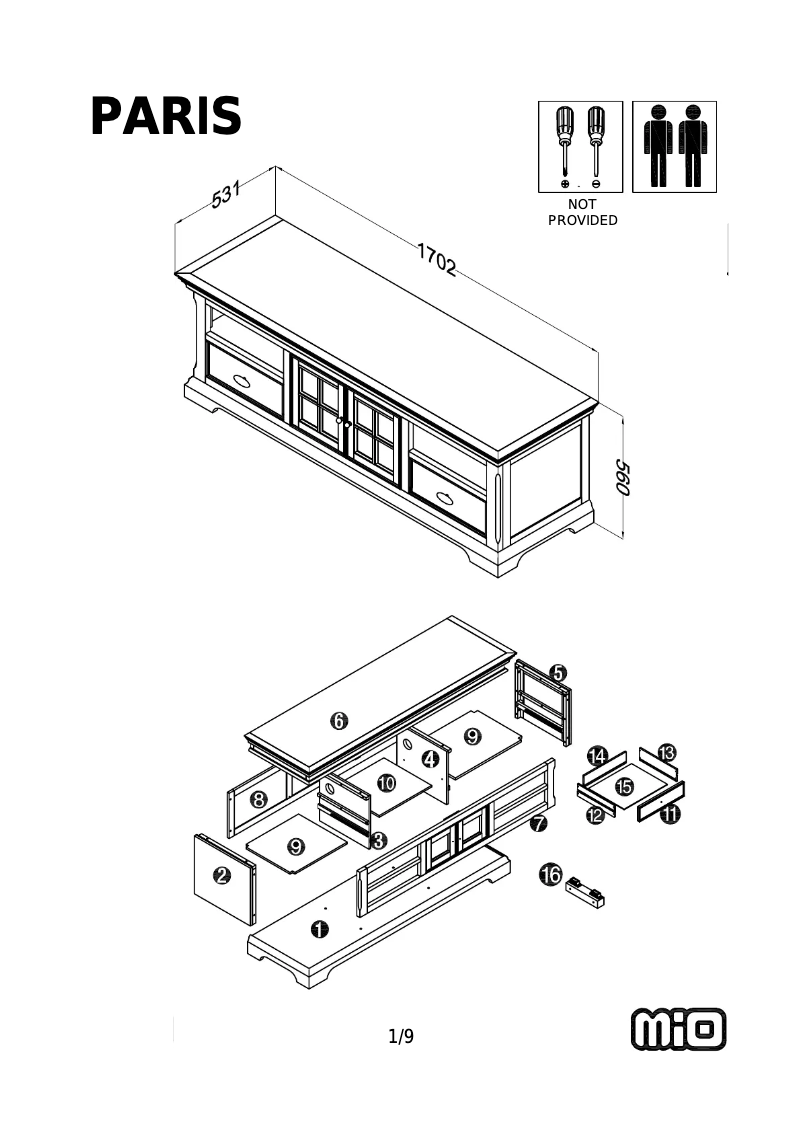Page 1 of the manual User Manual Mio Paris