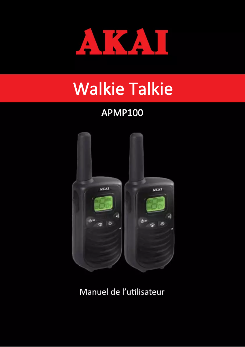 Page 1 of the manual User Manual AKAI APMP100