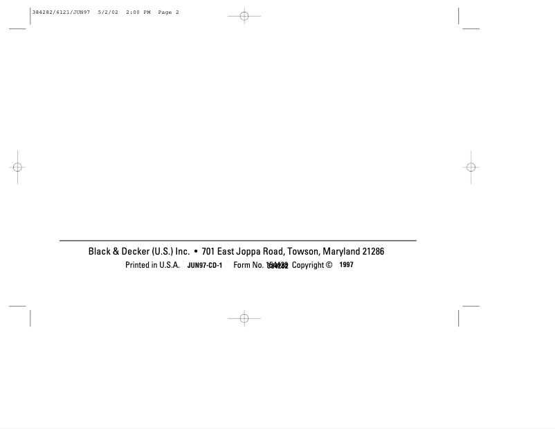 Page 1 of the manual User Manual Black & Decker 6121