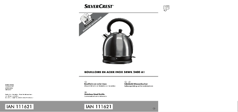 Page 1 of the manual User Manual SilverCrest SRWK 2400 A1