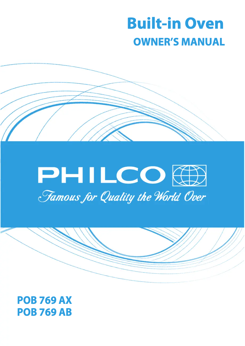Page 1 of the manual User Manual Philco POB 769 AB