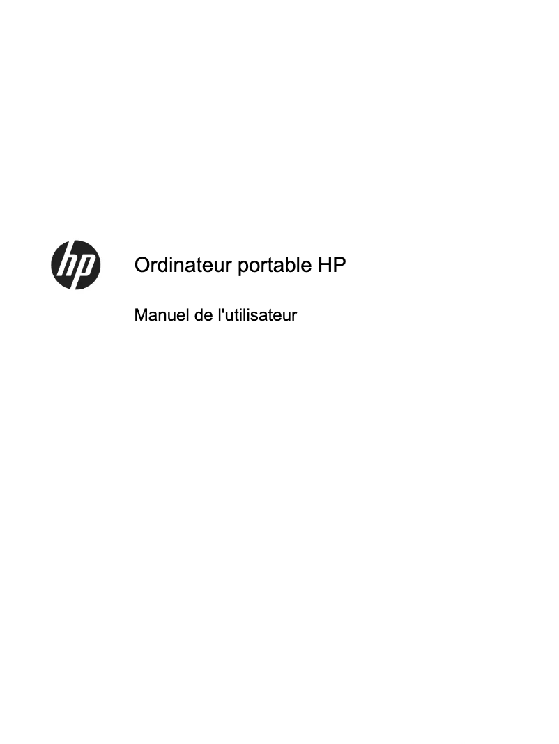 Page 1 of the manual User Manual HP ProBook 6470b
