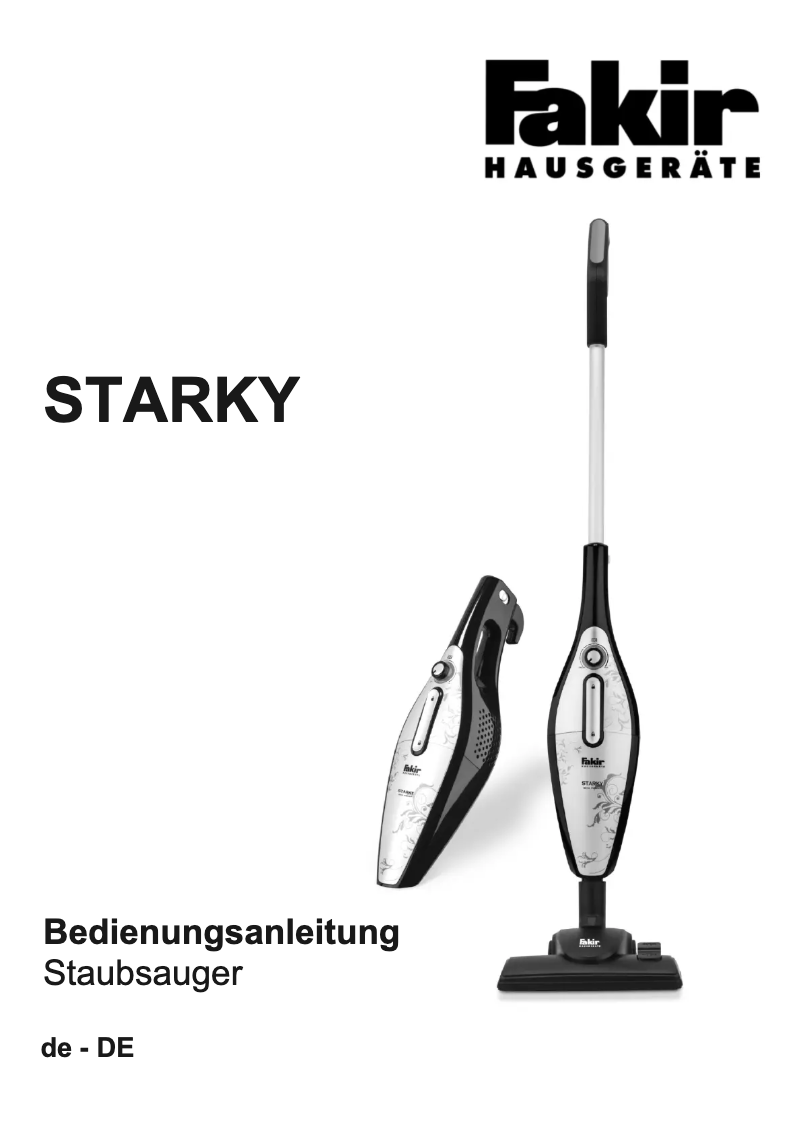 Page 1 of the manual User Manual Fakir Starky HS 160