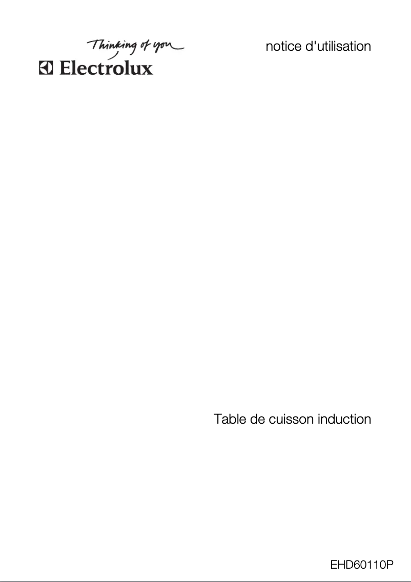 First page image of the manual for EHD60110P