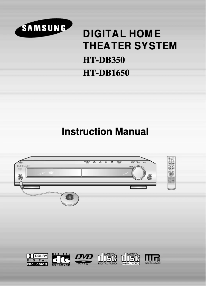 First page image of the manual for HT-DB350