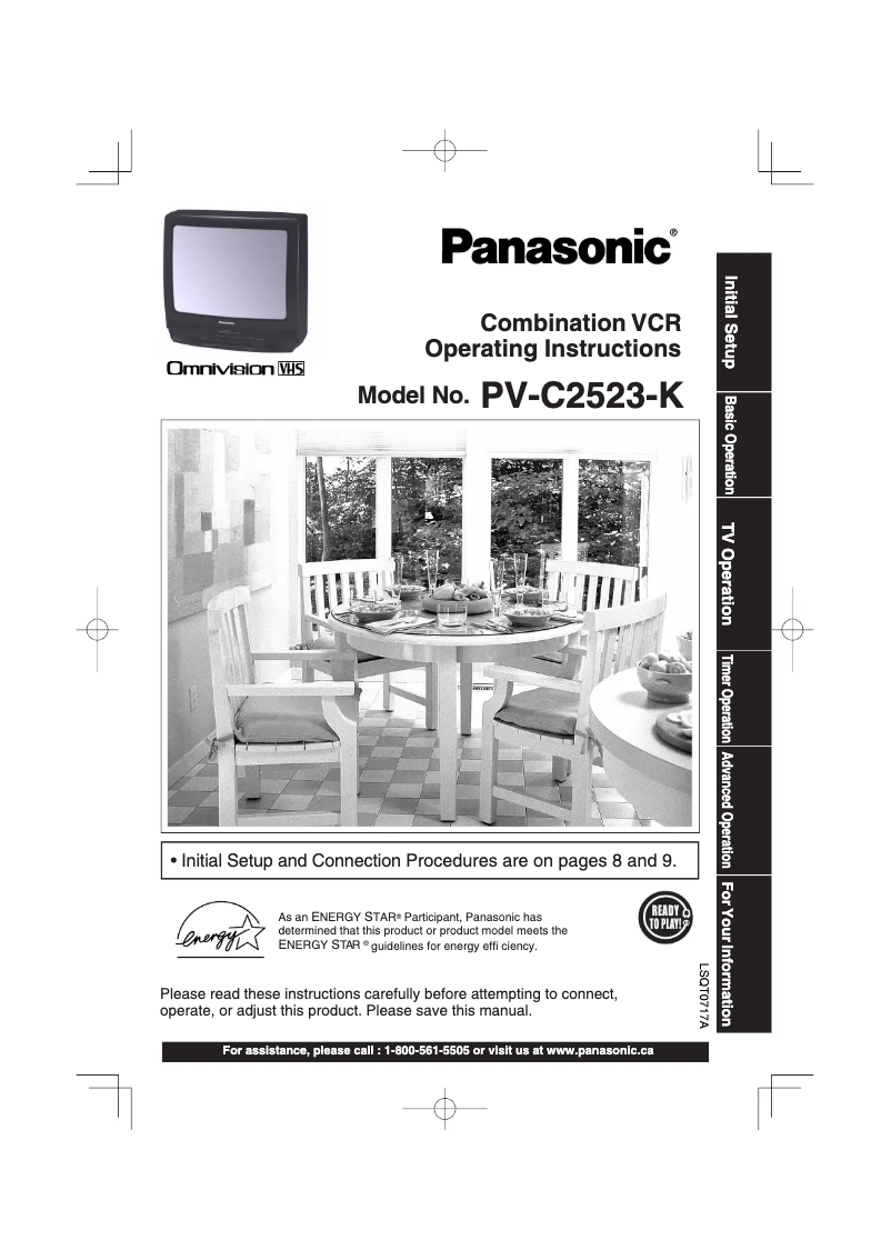 Page 1 of the manual User Manual Panasonic PV-C2523K