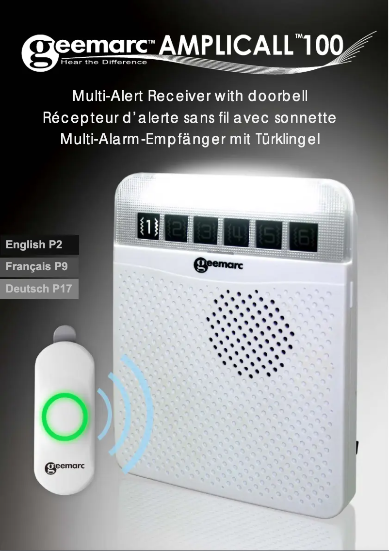 First page image of the manual for AMPLICALL 100