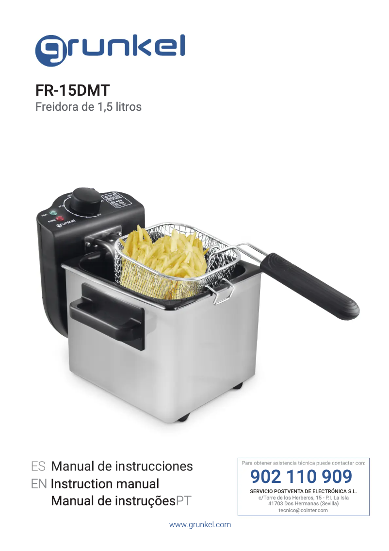 Page 1 of the manual User Manual Grunkel FR-15 DMT