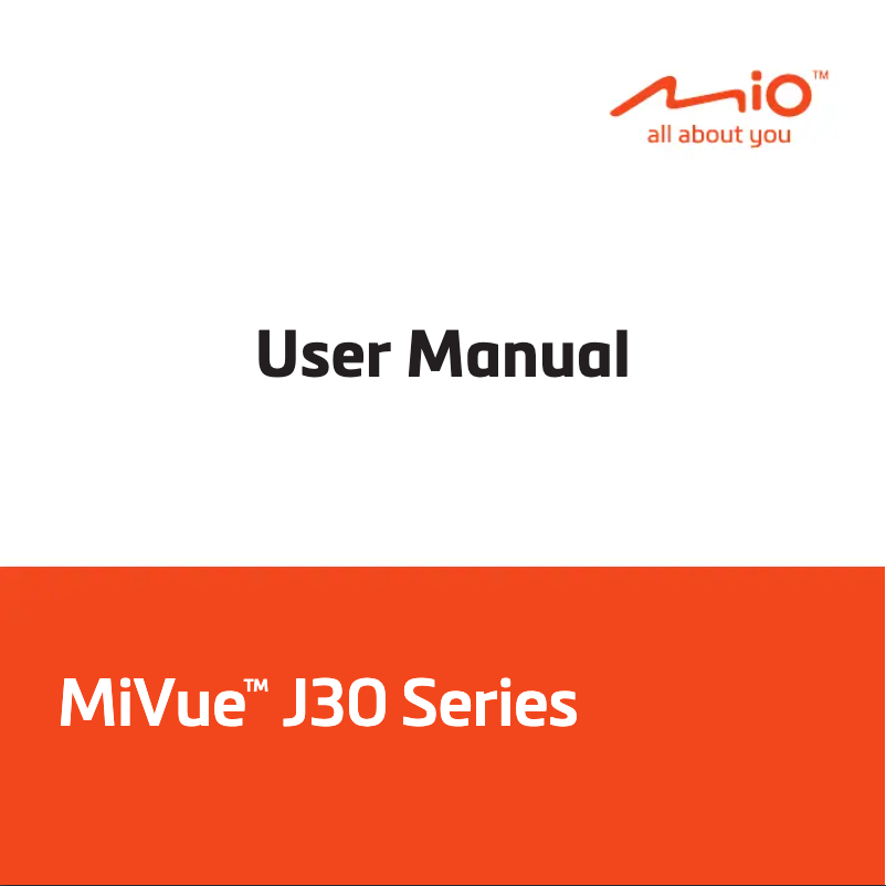 First page image of the manual for MiVue J30