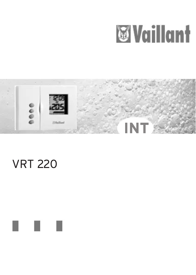 First page image of the manual for VRT 220