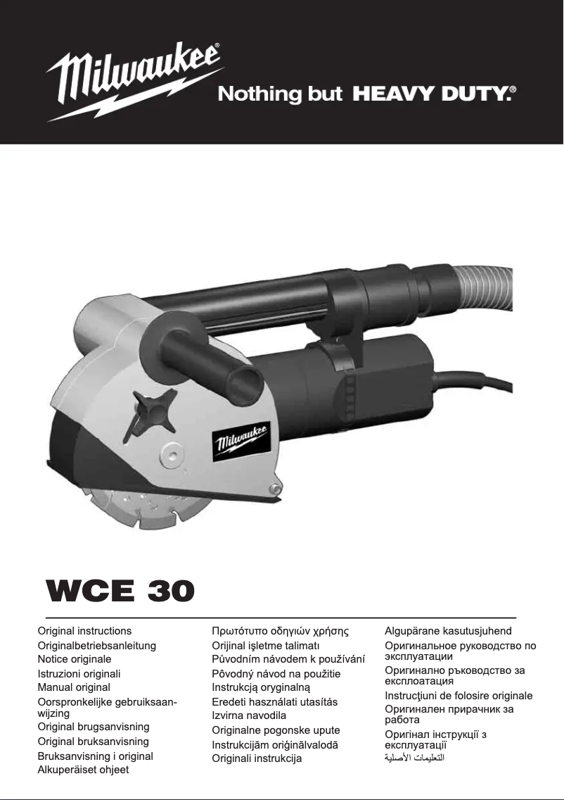 Page 1 of the manual User Manual Milwaukee WCE 30