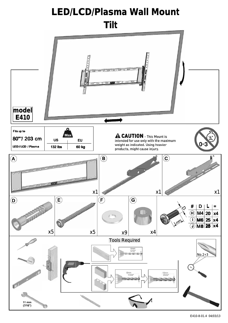 First page image of the manual for E410