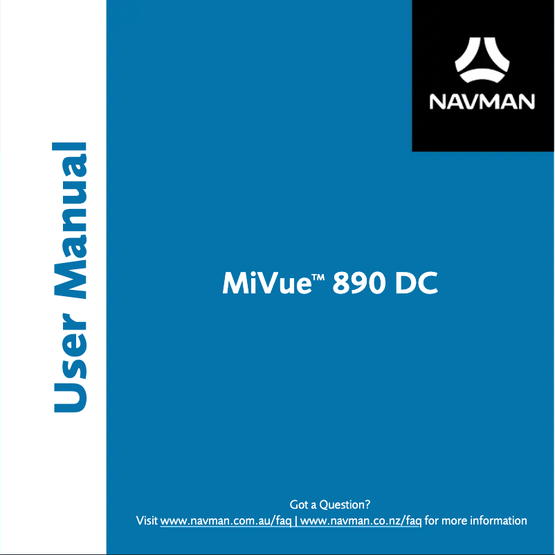 First page image of the manual for MiVue 890 DC
