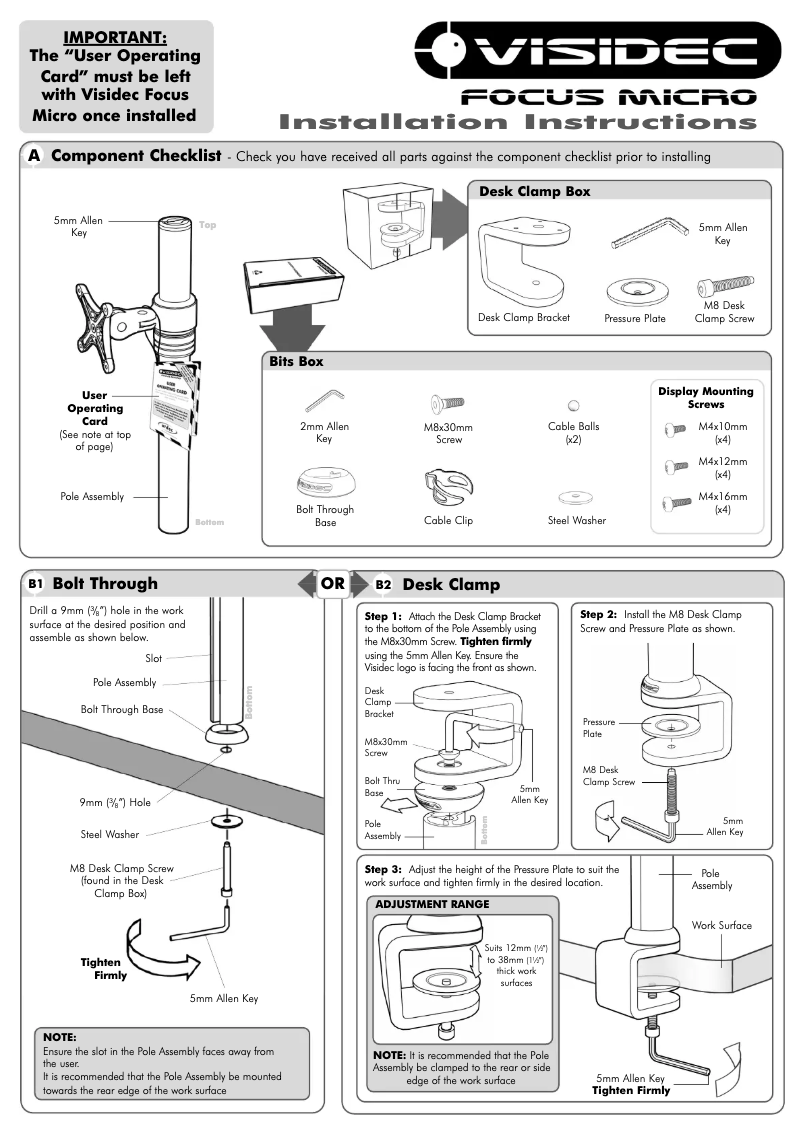Image de la première page du manuel de l'appareil VF-M