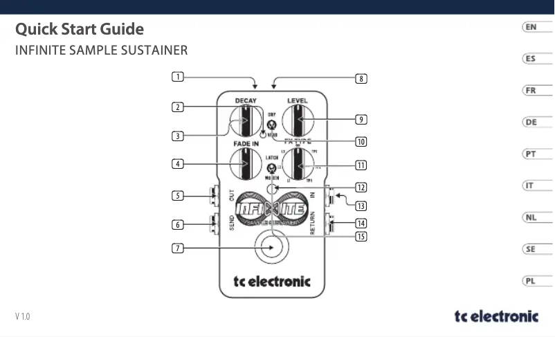 First page image of the manual for Infinite Sample Sustainer
